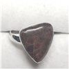 Image 2 : Silver Amolite Ring (~Size 8.5)(Ring is resizable for $40) (~weight 3.5g), Made in Canada, Suggested