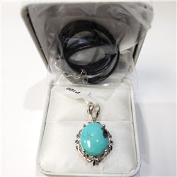 Silver Turquoise Necklace (~weight 4.56g), Suggested Retail Value $200