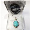 Image 1 : Silver Turquoise Necklace (~weight 4.56g), Suggested Retail Value $200