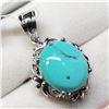 Image 3 : Silver Turquoise Necklace (~weight 4.56g), Suggested Retail Value $200