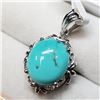 Image 4 : Silver Turquoise Necklace (~weight 4.56g), Suggested Retail Value $200