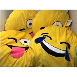 Lot of 4 Plush Emoji Pillows
