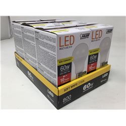 Soft White (6 x 60W) LED Bulbs (non-dimmable)