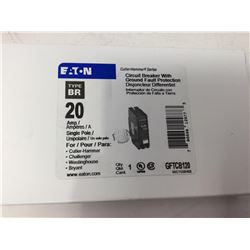 Eaton Circuit Breaker with Ground Fault Protection 20Amp