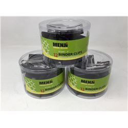 MenjiLarge Binder Clips (3 x 12)