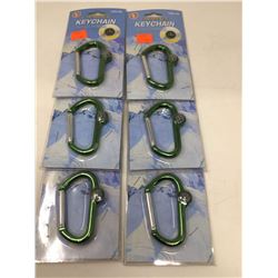 Carabiner Keychains with Compass (6ct)