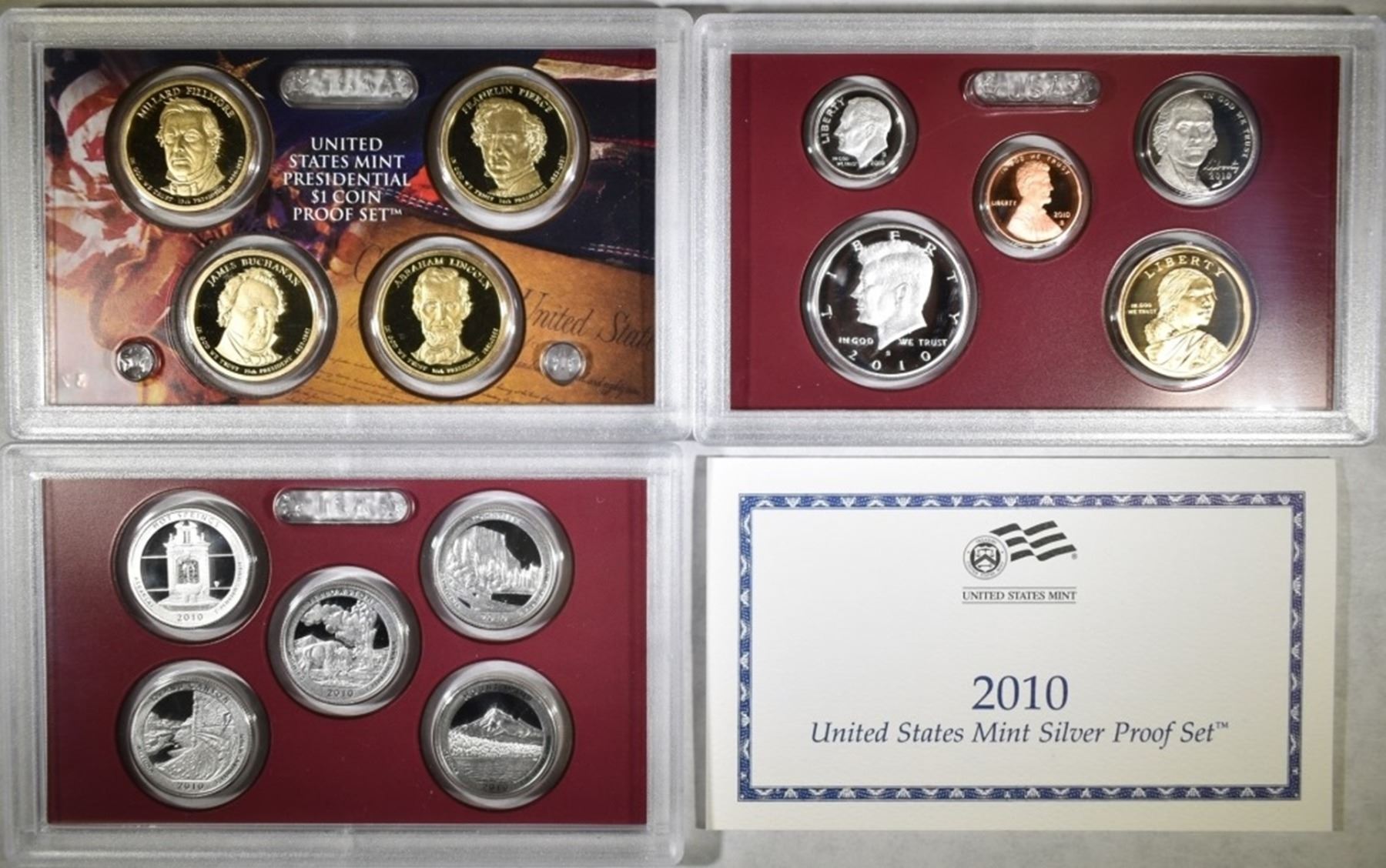 2010 & 2011 U.S. MINT SILVER PROOF SETS
