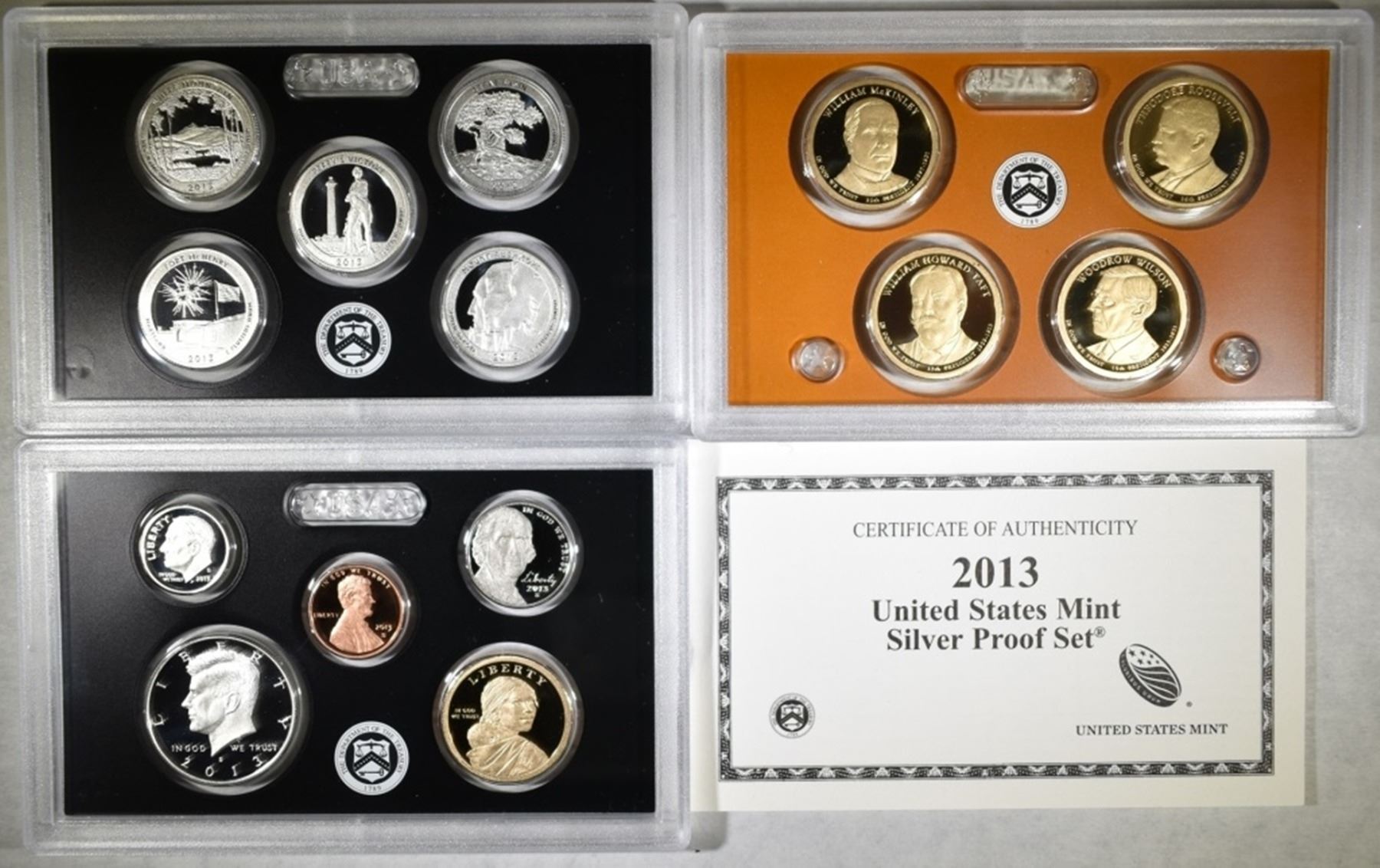 2013 & 2014 U.S. MINT SILVER PROOF SETS