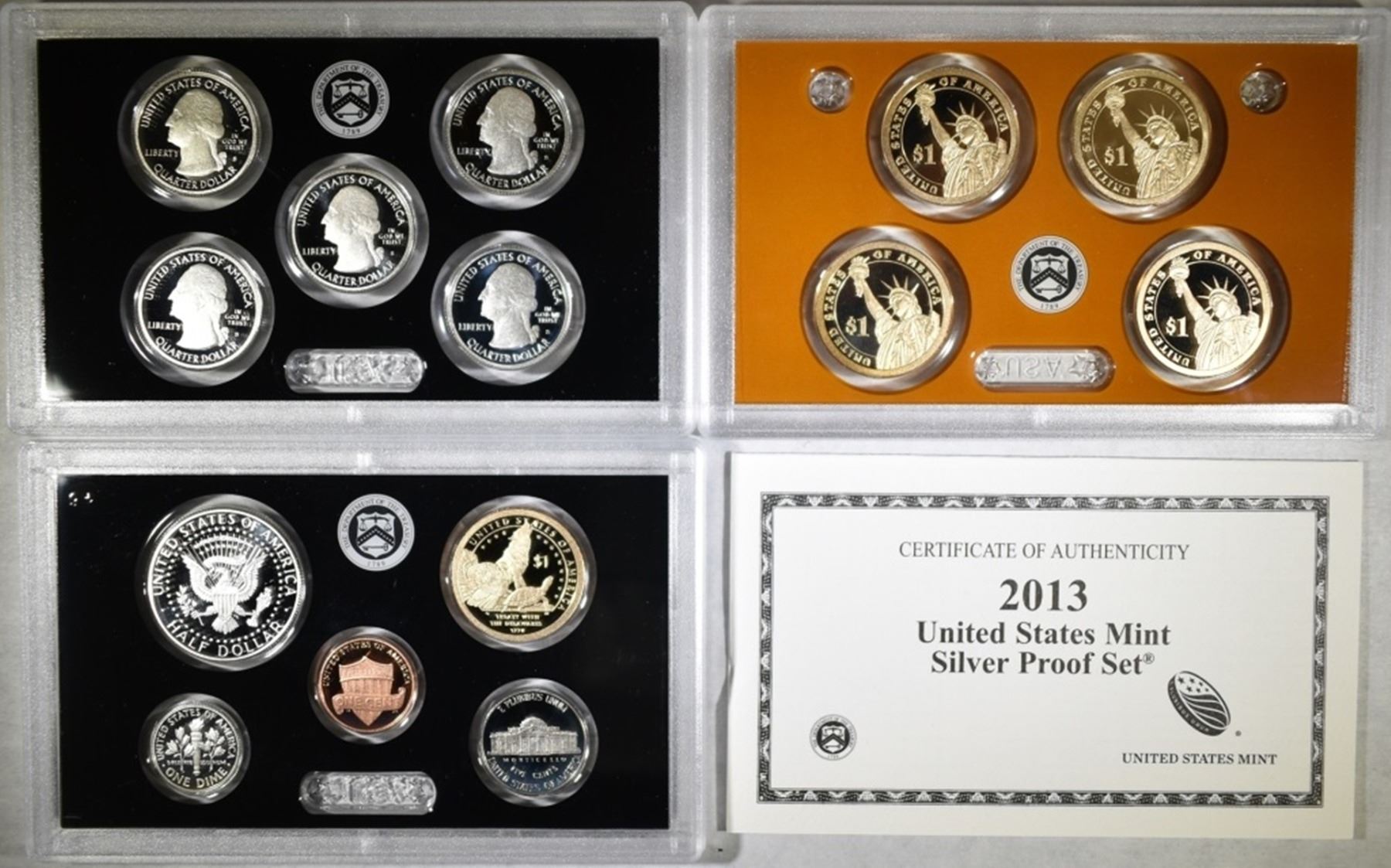 2013 & 2014 U.S. MINT SILVER PROOF SETS