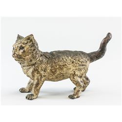 1920 Austrian Bronze Cat Inkwell Franz Bergman