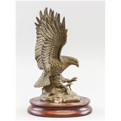 American Metal Eagle Statue w/ Stand