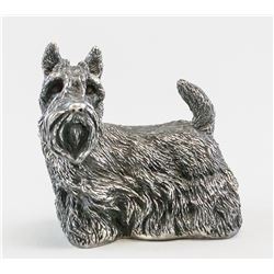Italian Sterling Silver Dog Statue