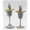 Image 2 : 2 PC Metal Rooster with Stand