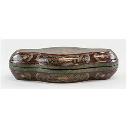 Chinese Lacquer Wood Carved Box