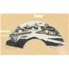 Image 1 : Chinese Fan Print City Scene Framed