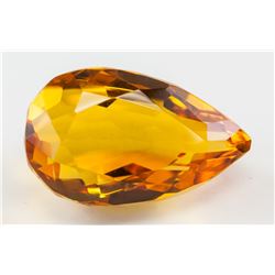 31.95ct Pear Cut Yellow Citrine Gemstone GGL