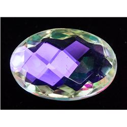 12.40ct Oval Checker Rainbow Mystic Quartz GGL