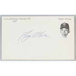 Tony Oliva Autographed Cut Card with COA