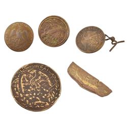 Alamo Battlefield Dug Relic Mexican Buttons