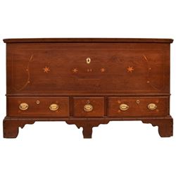 1818 Pennsylvania Chippendale Blanket Chest