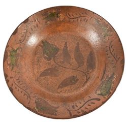 J.L. Blaney, Cookstown Pennsylvania Redware Plate