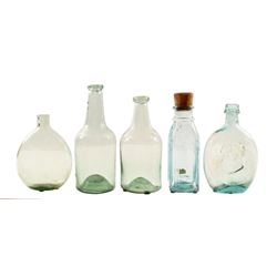 Antique Pennsylvania Green Glass Bottle Collection