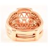 Image 4 : 14k Rose Gold Morganite & Diamond Levian Ring Set