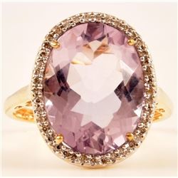 14kt Amethyst & Diamond Ring