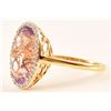 Image 4 : 14kt Amethyst & Diamond Ring