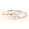 Image 2 : 14k White Gold 2.12ct Round BC Diamond 3 Ring Set