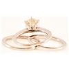 Image 3 : 14k White Gold 2.12ct Round BC Diamond 3 Ring Set