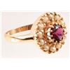 Image 3 : 14k Garnet & Pearl Ring