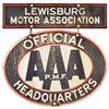 Image 1 : AAA Lewisburg Motor Association Porcelain Sign