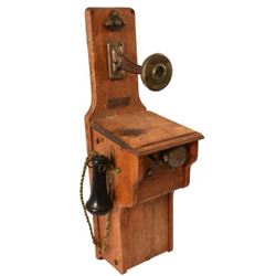 Oak Wall Mount Monarch Company Telephone