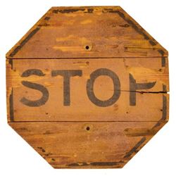 Painted Wood Stop Sign