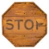 Image 1 : Painted Wood Stop Sign
