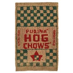 Purina Hog Chow Advertising Hooked Rug