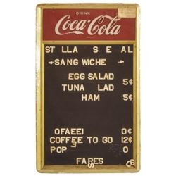 Coca-Cola Menu Board