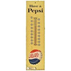 Pepsi-Cola Tin Thermometer