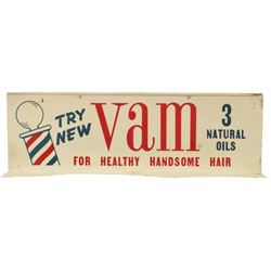 Vam Barber Shop Handsome Hair Flange Tin Sign