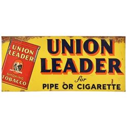 Union Leader Smoking Tobacco Tin Sign