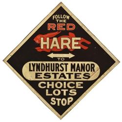 Red Hare Tin Sign