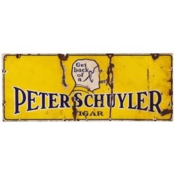 Peter Schuyler Cigars Porcelain Sign