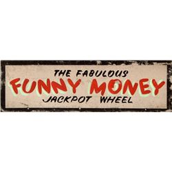 Funny Money Jackpot Wheel Tin Sign