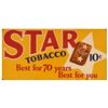 Image 1 : Star Tobacco Tin Sign