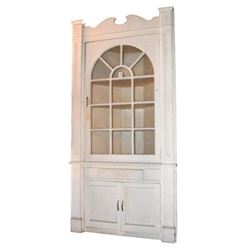 White Painted Corner Cupboard