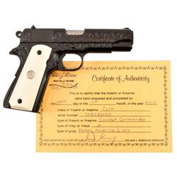 Engraved Colt Model 1911 Combat Commander