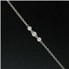 Image 3 : 18K White Gold 16" 3.12 ctw F VS Diamond Cushion Peridot Flower Cluster Necklace