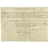 Abraham Lincoln Document Signed.  Abraham Lincoln Document Signed 