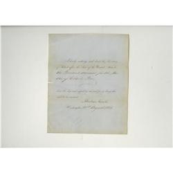 Abaraham Lincoln Pardon Document Signed Abraham Lincoln (1809-1865) President, important partly-prin